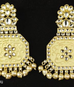 Kundan Earring Meenakari Pearls-1