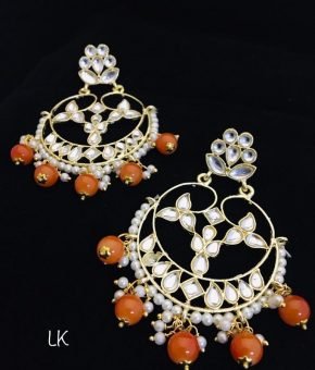 Kundan Earrings With Pearl
