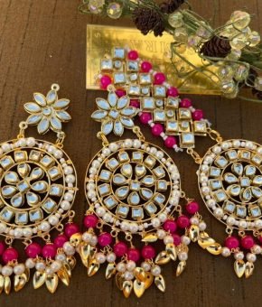Kundan Oversized Tikka Set