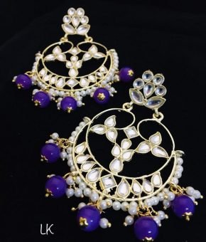 Kundan Earrings With Pearl