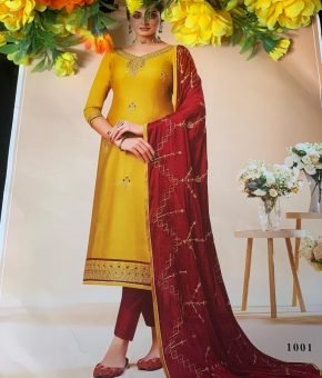 Cotton Embroidery Suit With Embroidery  Duppata Size S