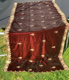 Velvet Border Sequence Cutwork (teela) Embroidery Dupatta